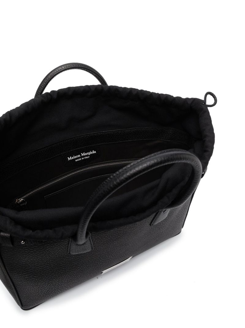 Black 5ac Daily Leather Tote Bag