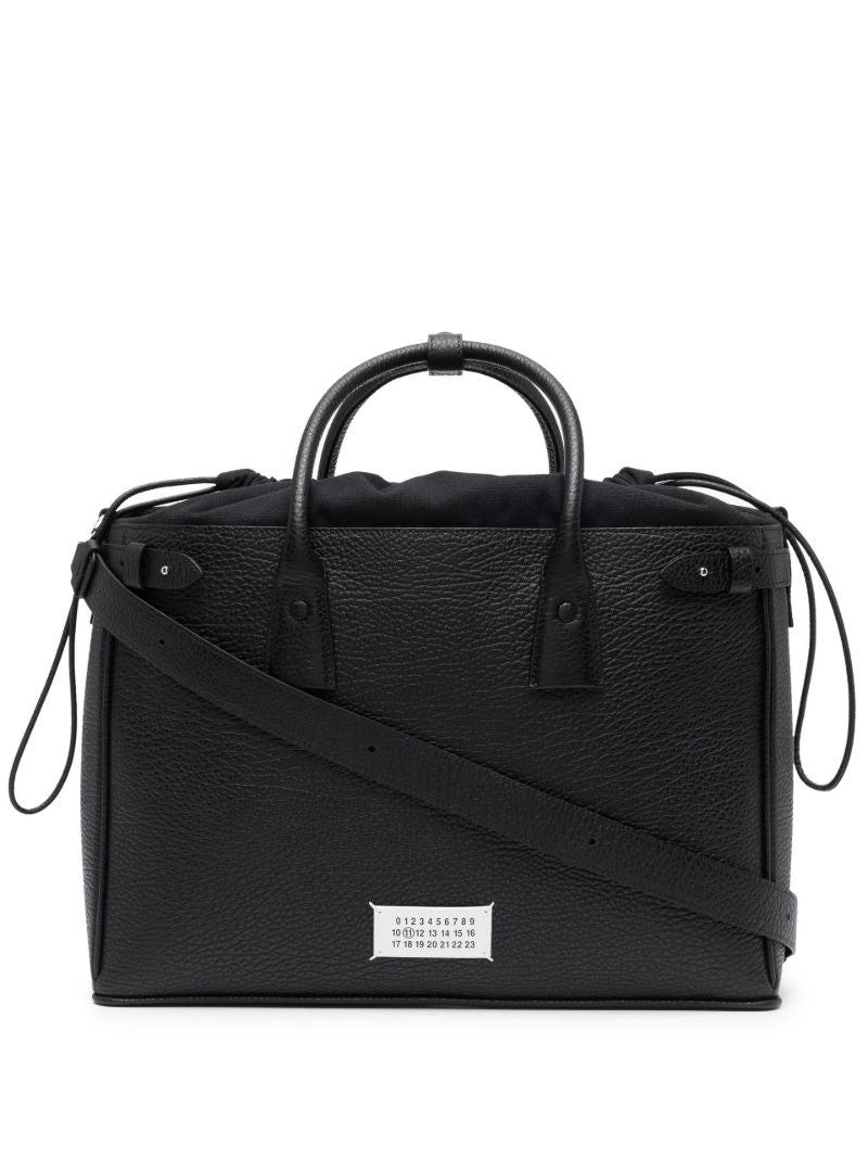 Black 5ac Daily Leather Tote Bag