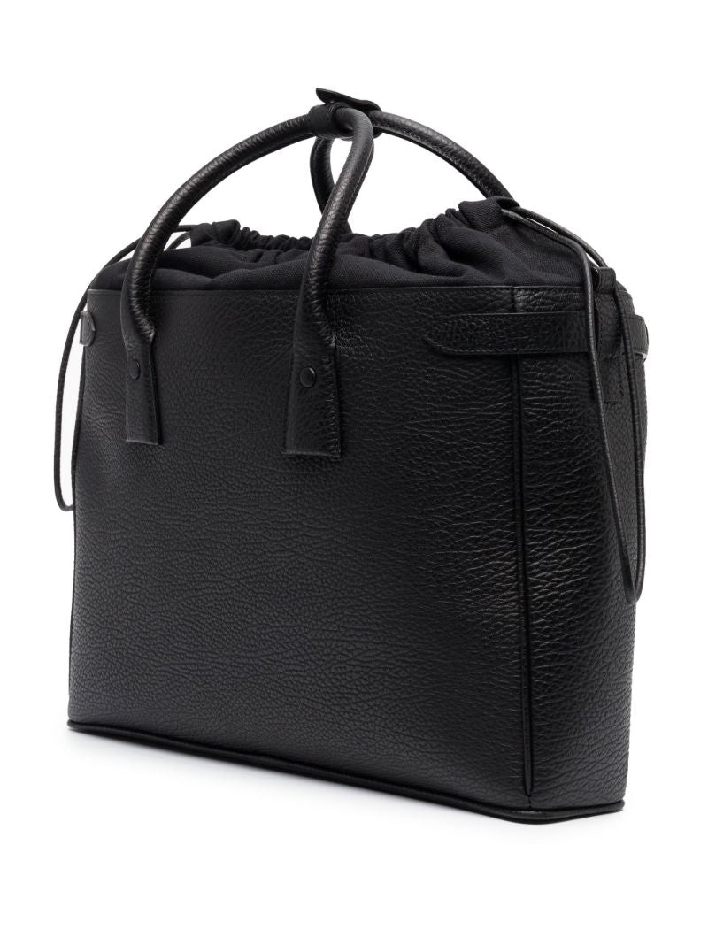 Black 5ac Daily Leather Tote Bag