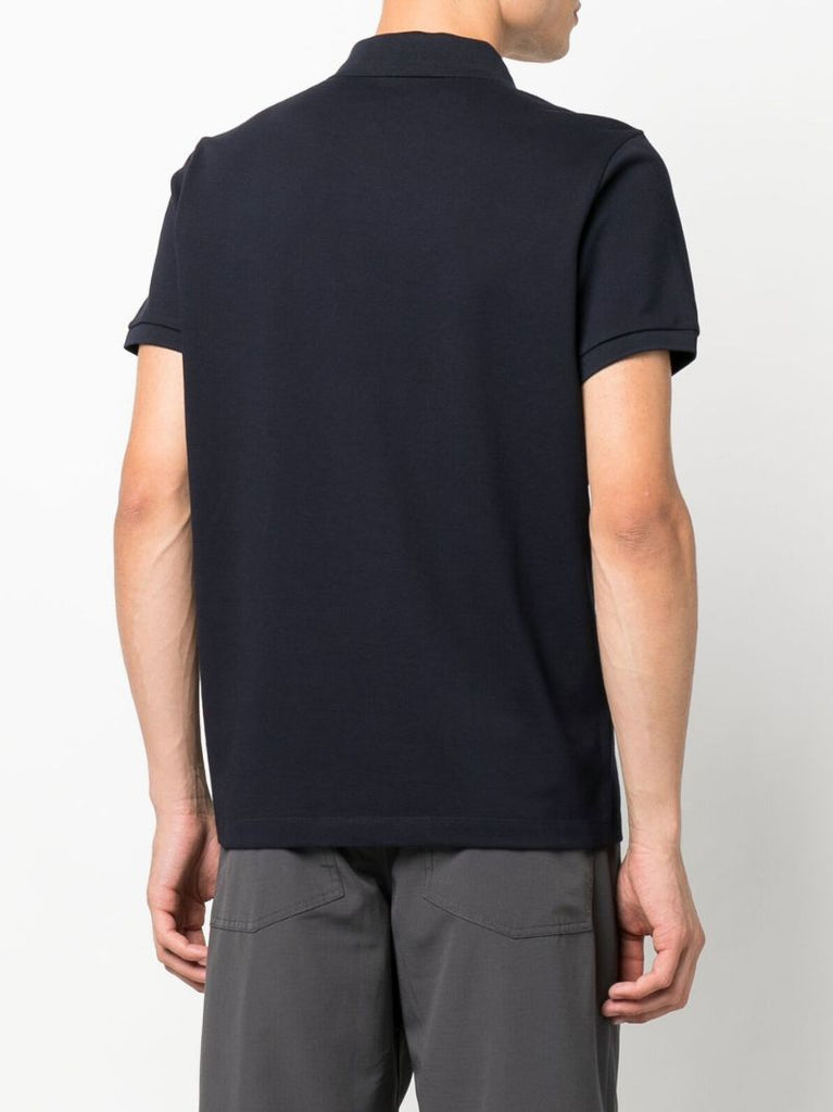 Blue Logo Patch Cotton PiquÃ_x0083_Â© Polo Shirt