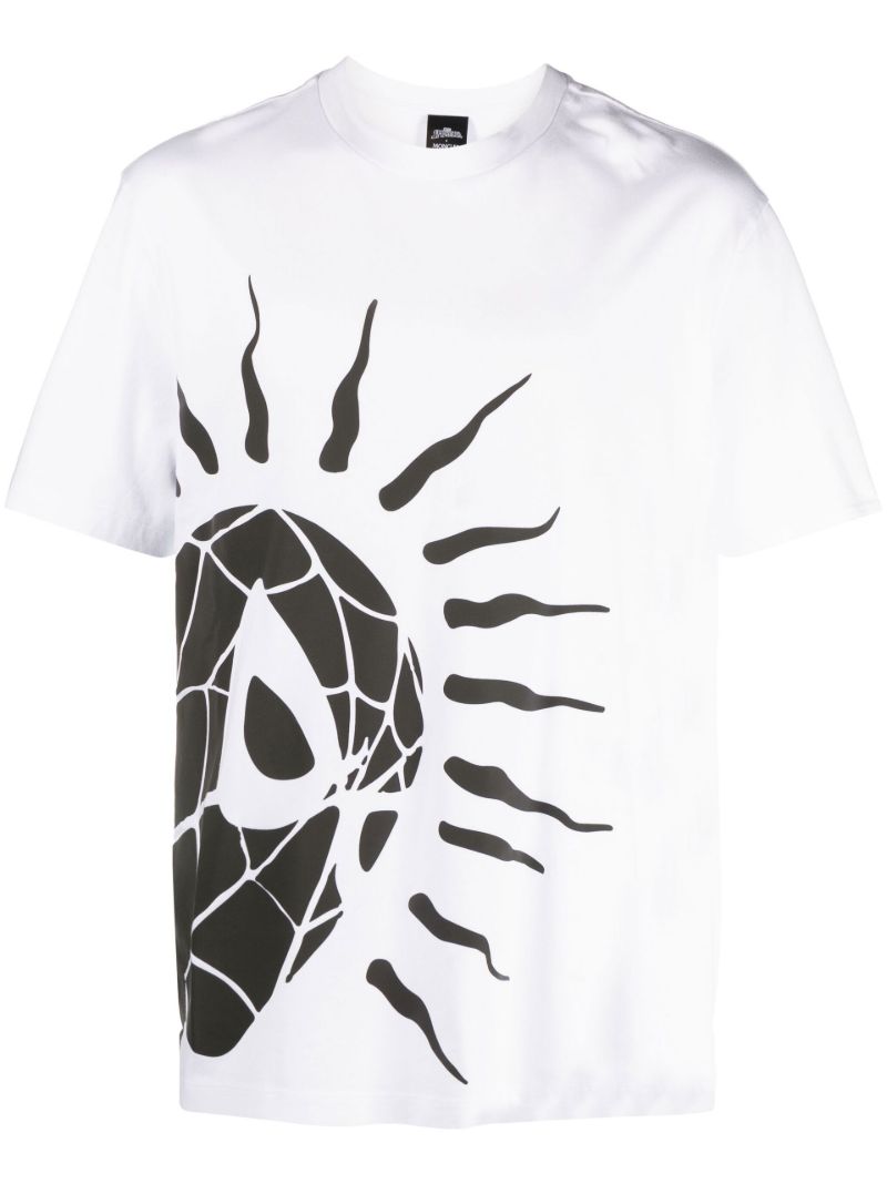 X Marvel White Spider-man Print Cotton T-shirt
