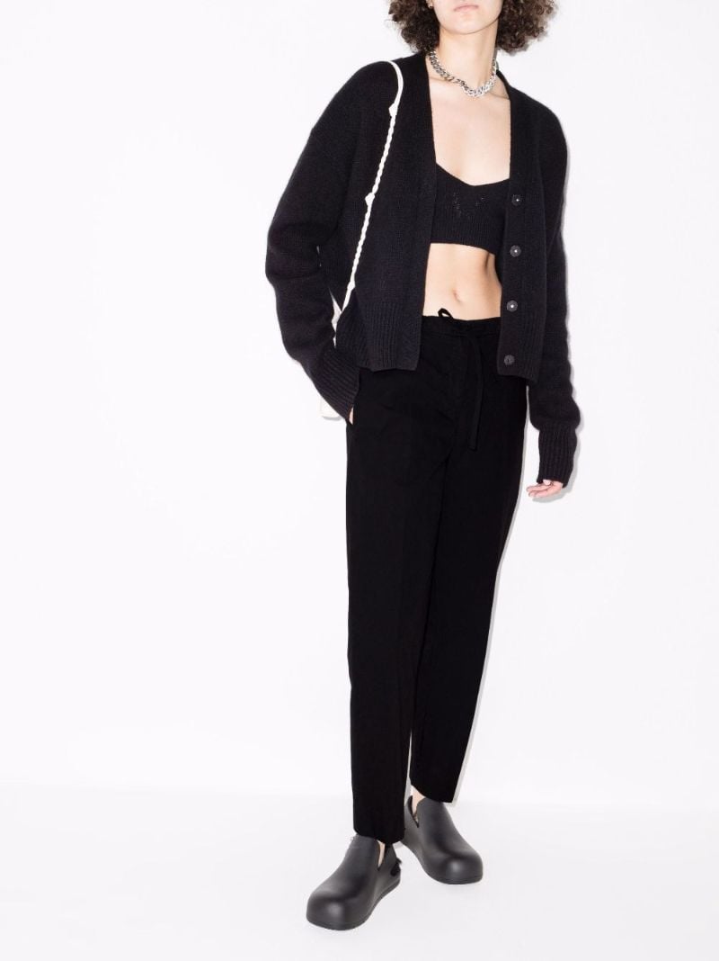 Plus Cropped Cotton Track Pants