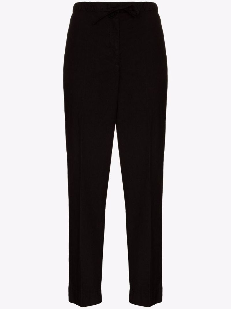 Plus Cropped Cotton Track Pants