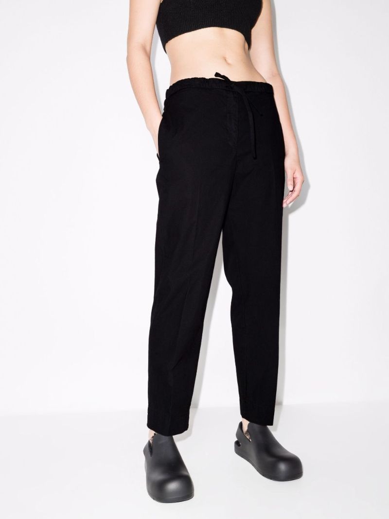 Plus Cropped Cotton Track Pants