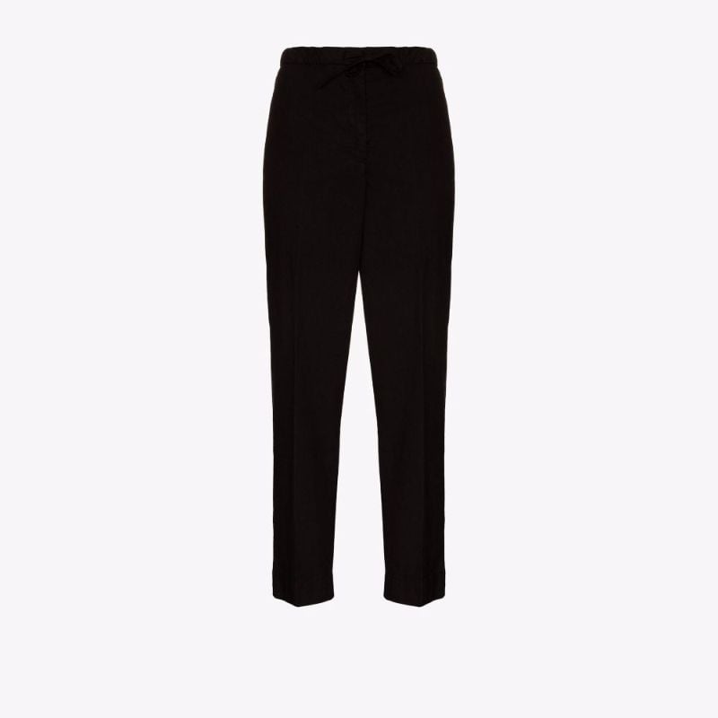 Plus Cropped Cotton Track Pants