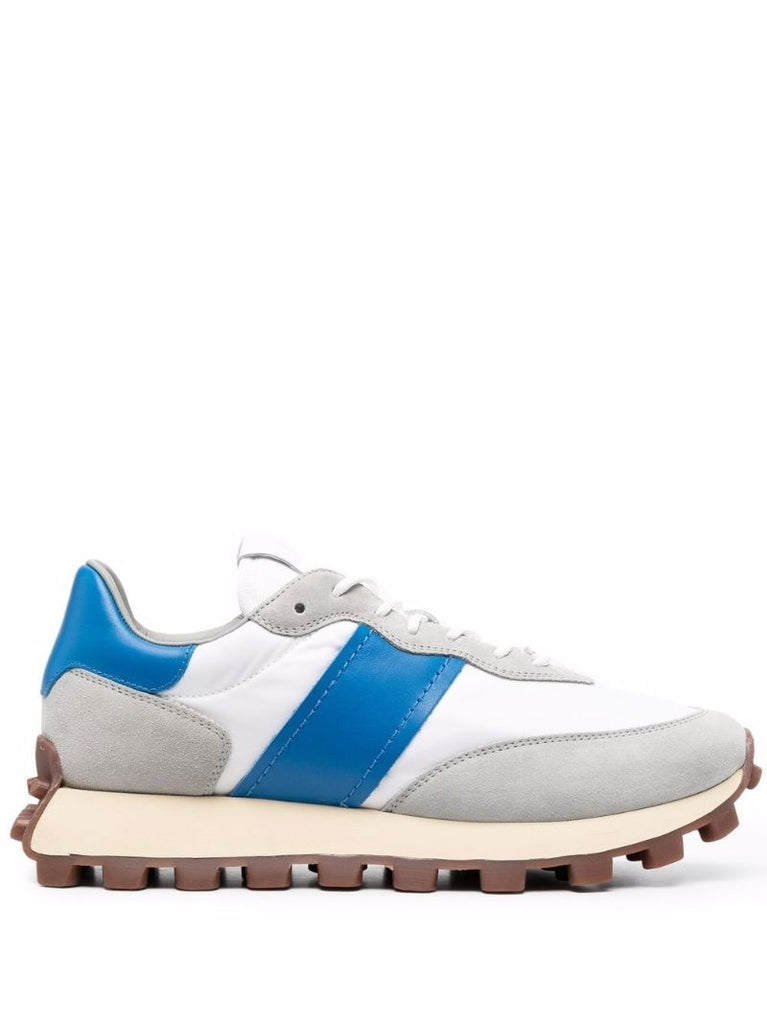 White Colourblock Leather Low-top Sneakers