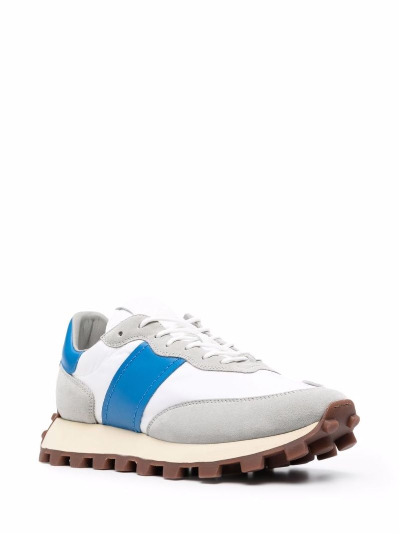White Colourblock Leather Low-top Sneakers