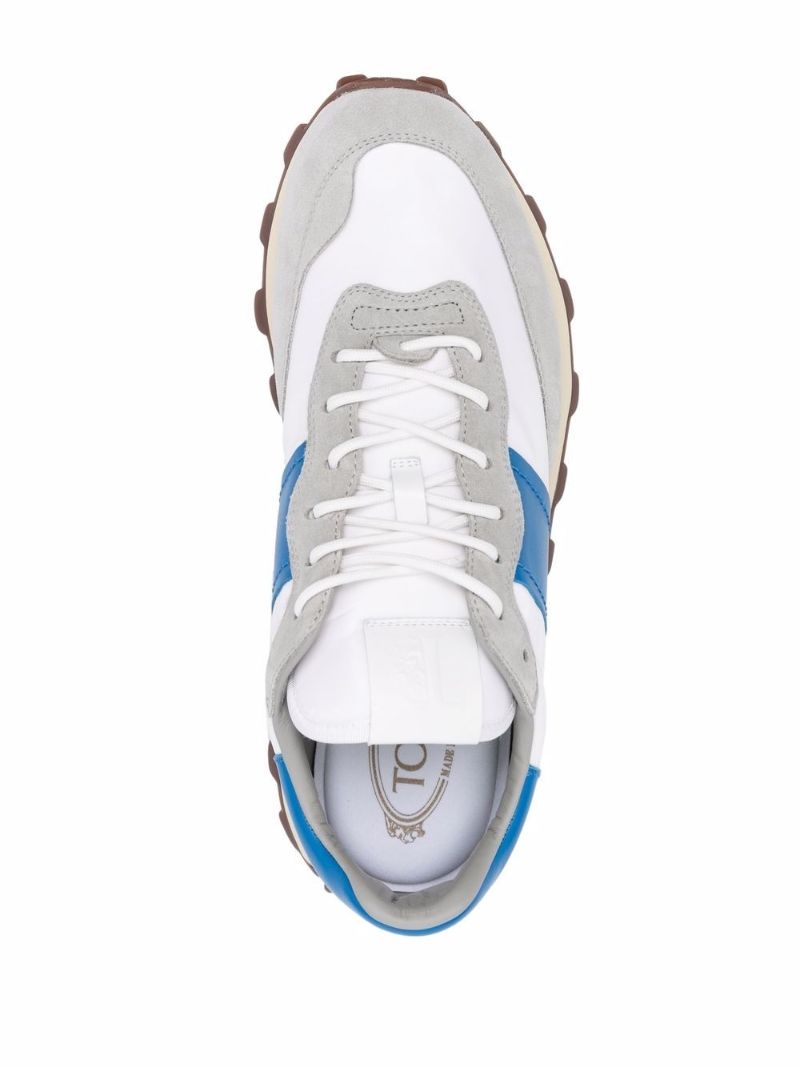 White Colourblock Leather Low-top Sneakers