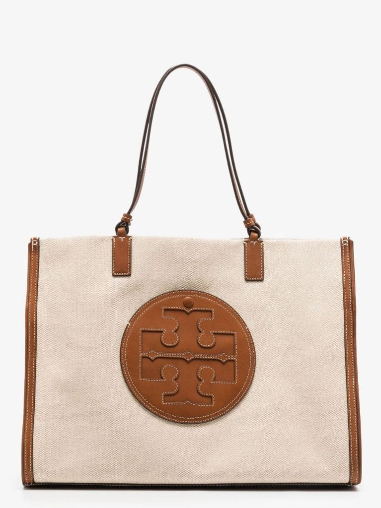Neutral Ella Medium Canvas Tote Bag