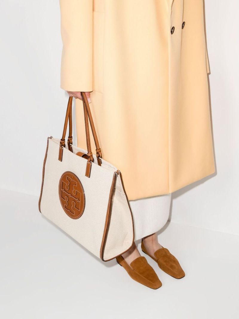Neutral Ella Medium Canvas Tote Bag