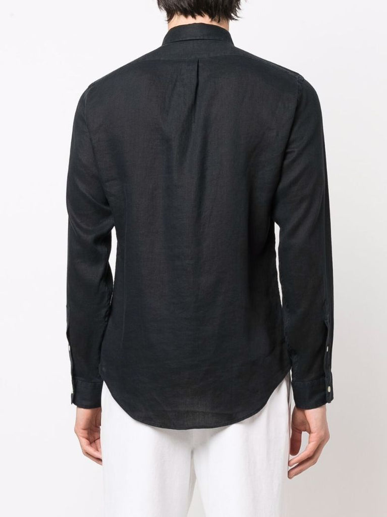 Black Polo Pony-embroidered Shirt