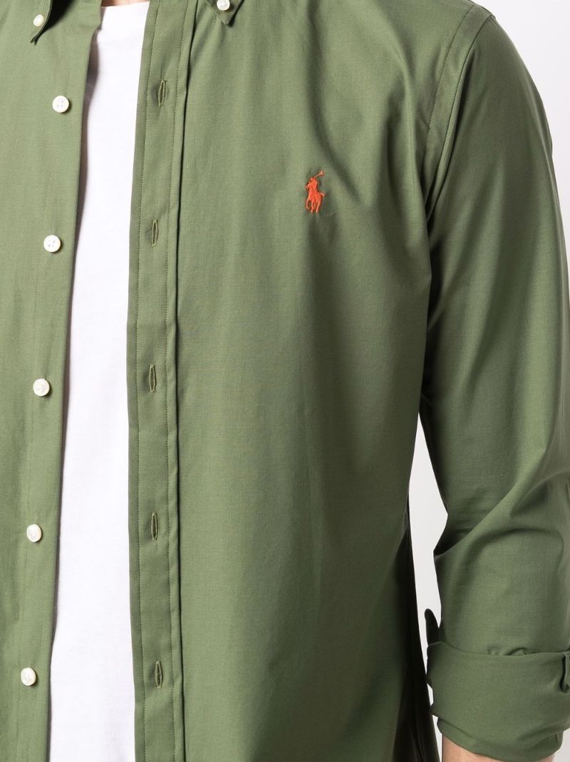 Green Logo Cotton Shirt