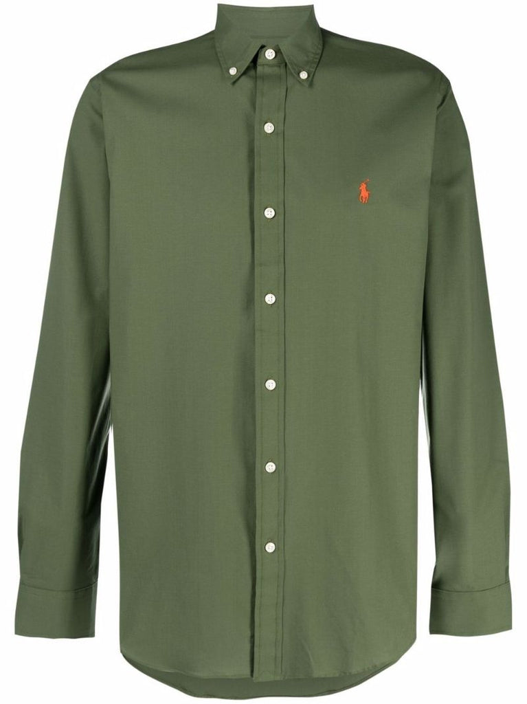 Green Logo Cotton Shirt