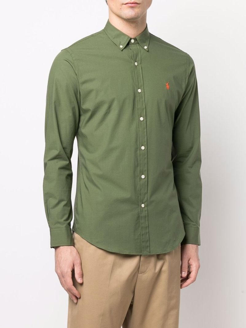Green Logo Cotton Shirt