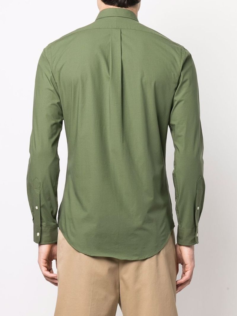 Green Logo Cotton Shirt