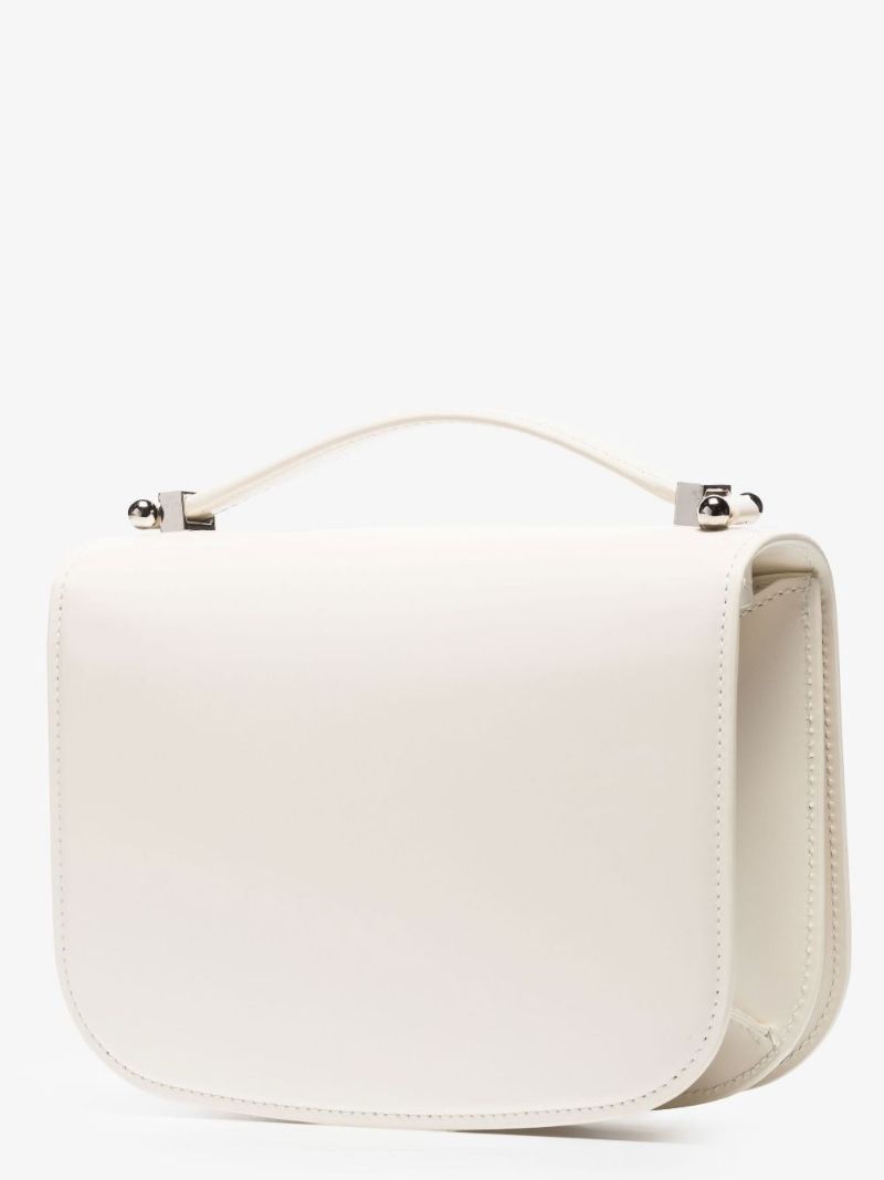 White Taos Small Leather Cross Body Bag