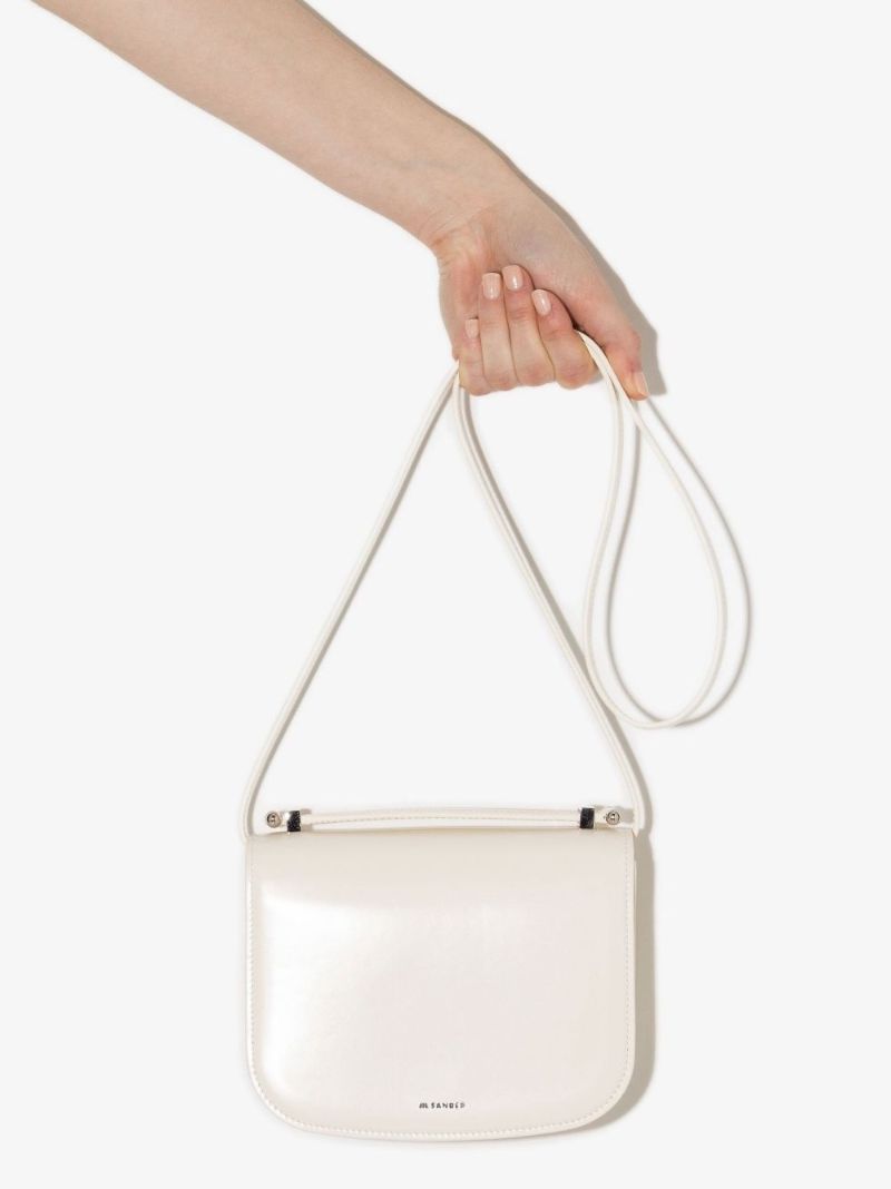 White Taos Small Leather Cross Body Bag