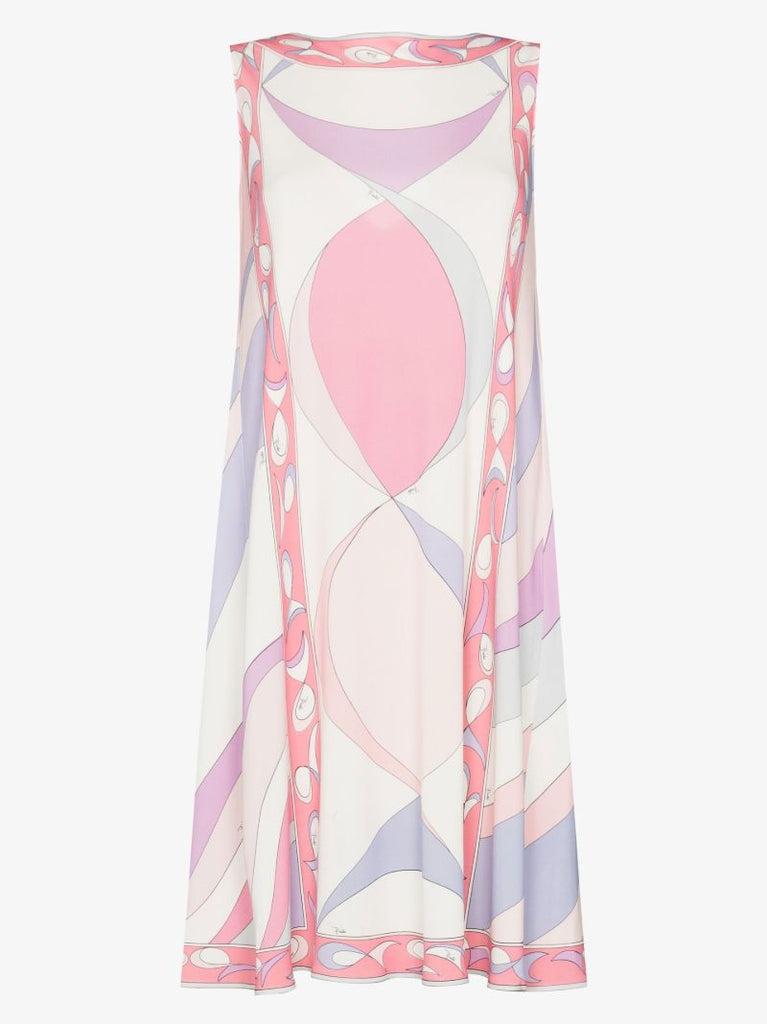 Pink Pesci Print Mini Dress