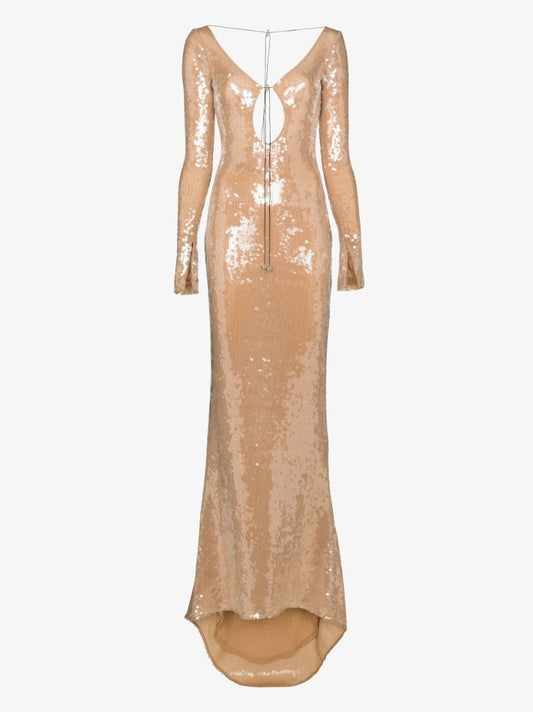 Gold Solaris Sequin Gown