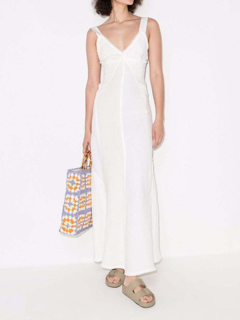 Washed Linen Maxi Dress