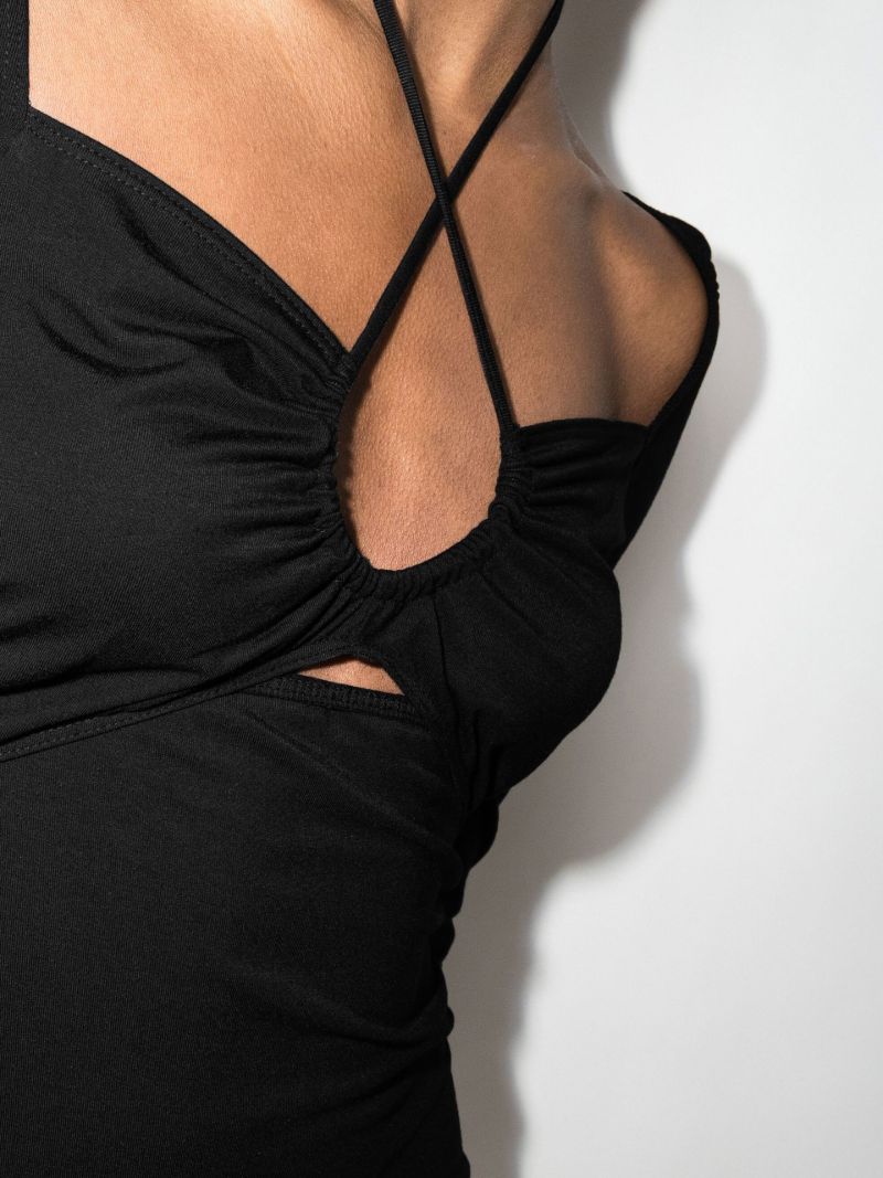 Alexei Crossover Halterneck Midi Dress