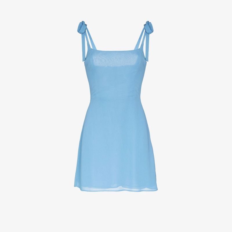 Blue Annabell Tie Strap Mini Dress