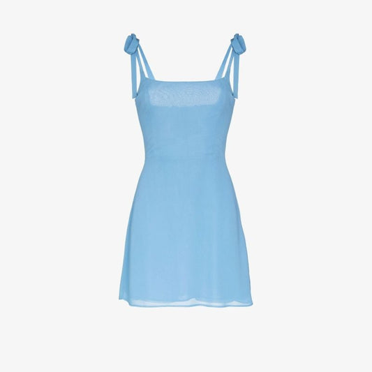 Blue Annabell Tie Strap Mini Dress