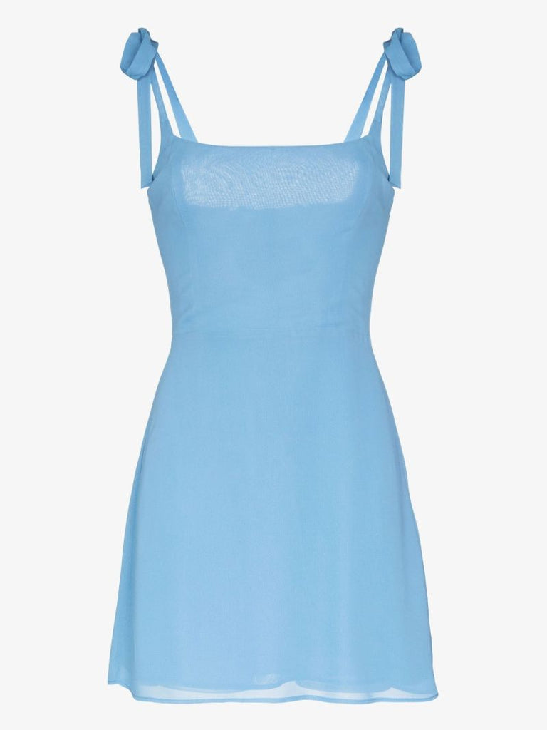 Blue Annabell Tie Strap Mini Dress