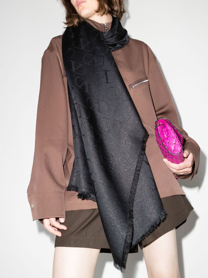 Neutral Vlogo Signature Shawl Scarf