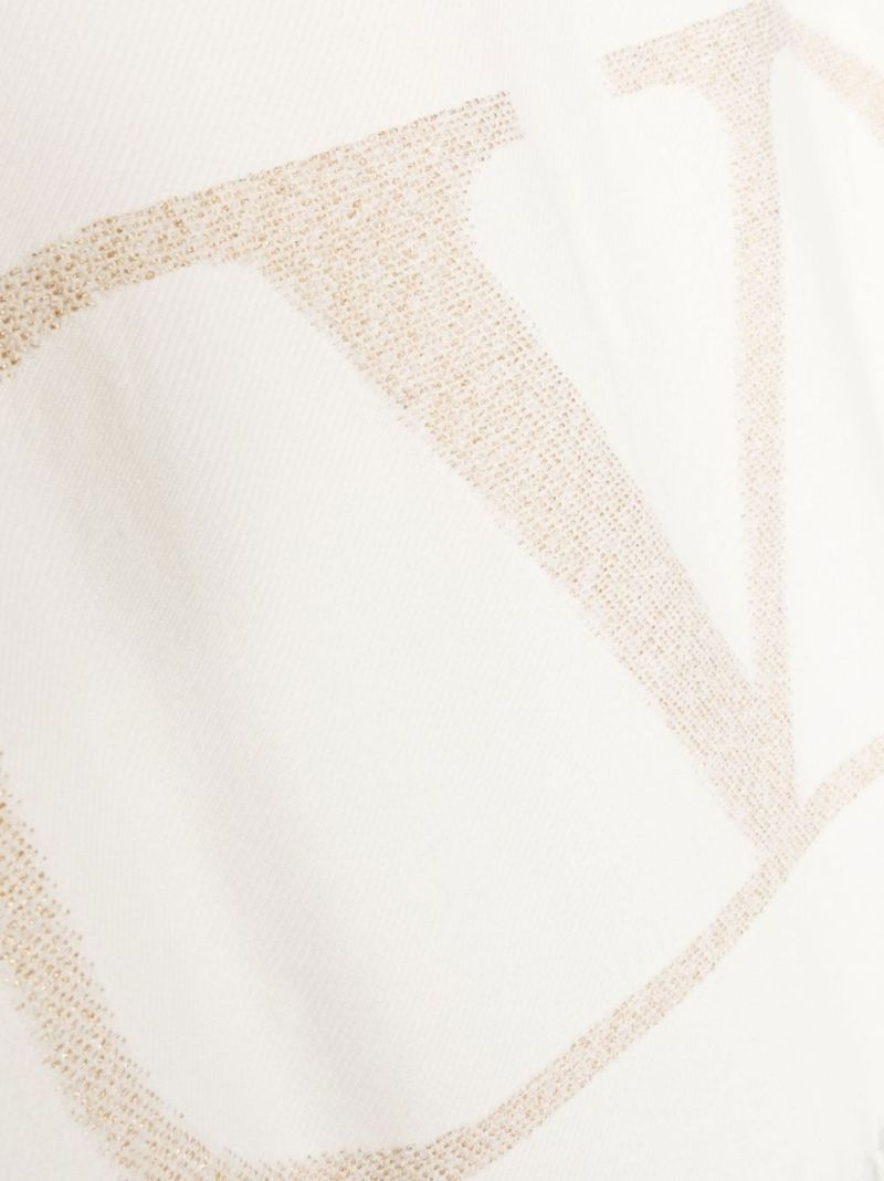 Neutral Vlogo Signature Wool Scarf