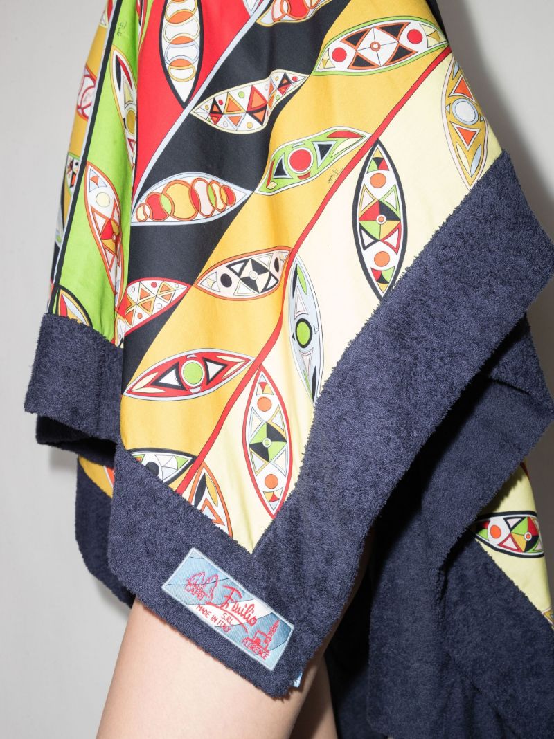 Multicolour Girandole Print Cotton Poncho