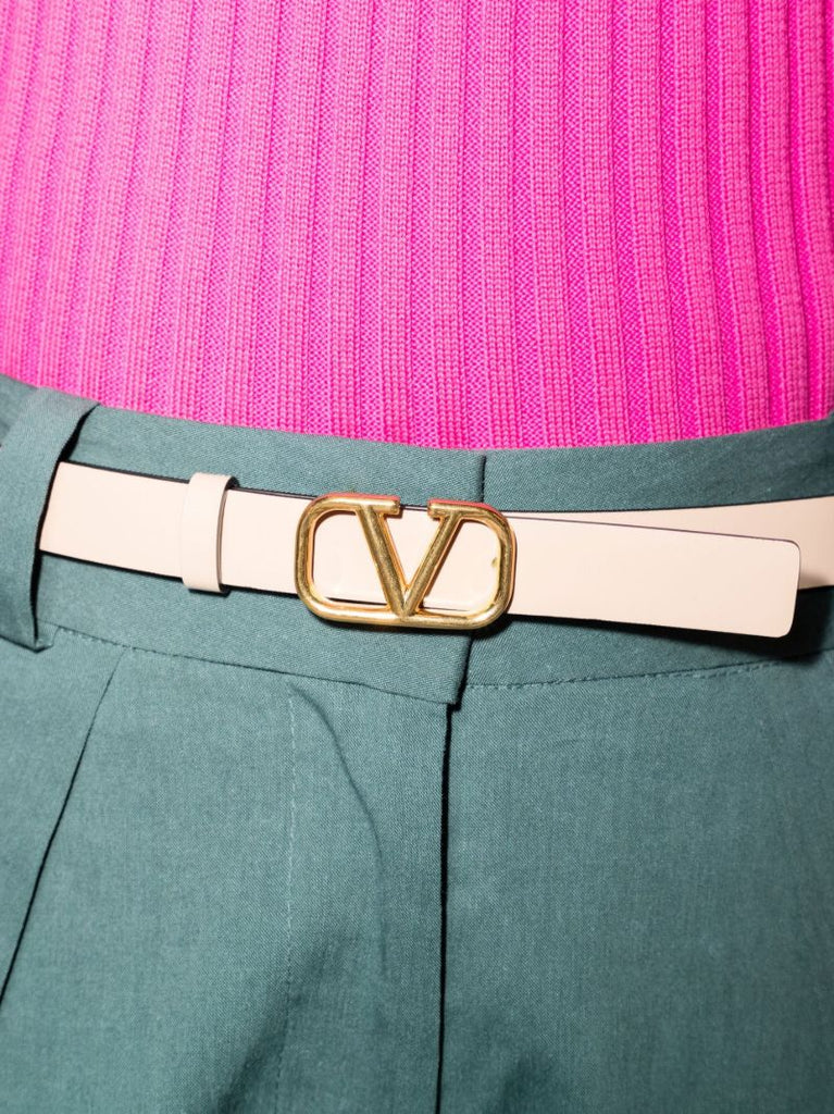 Neutral Vlogo Reversible Leather Belt
