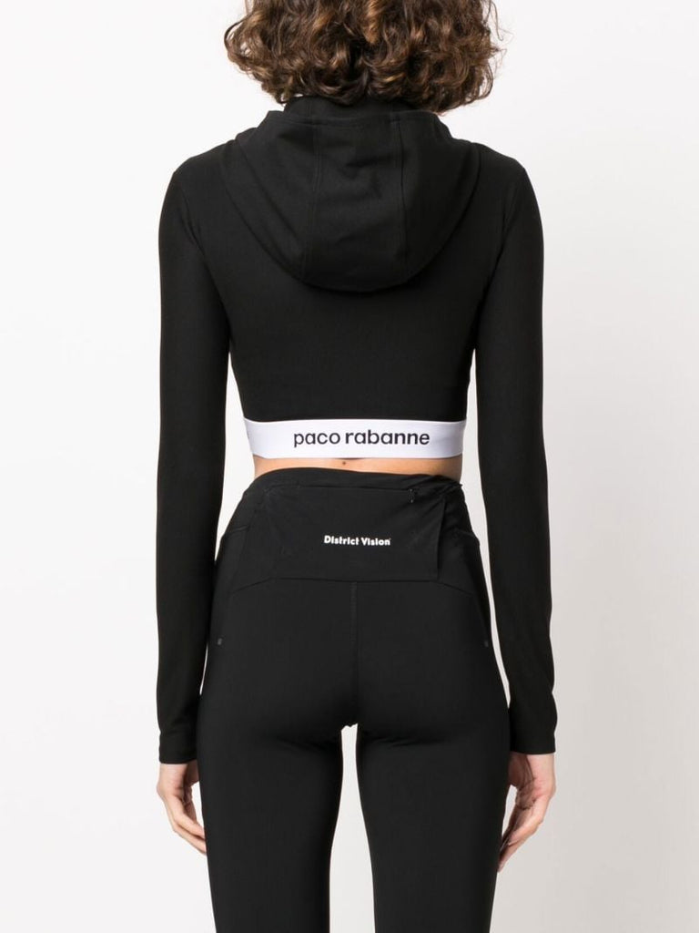 Black Cropped Hoodie