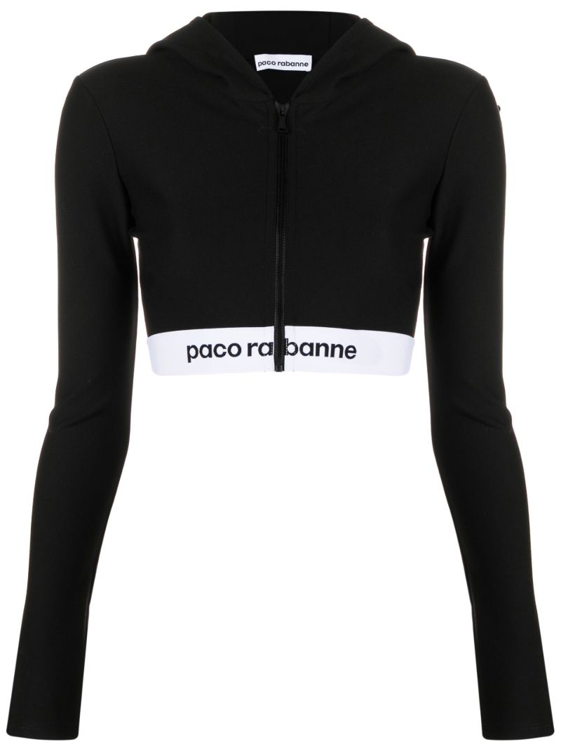 Black Cropped Hoodie