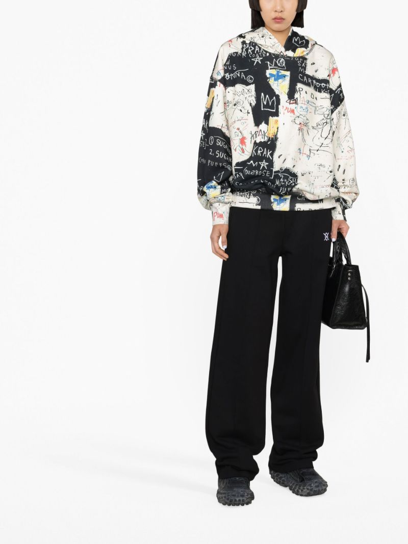 White Basquiat Edition Printed Hoodie