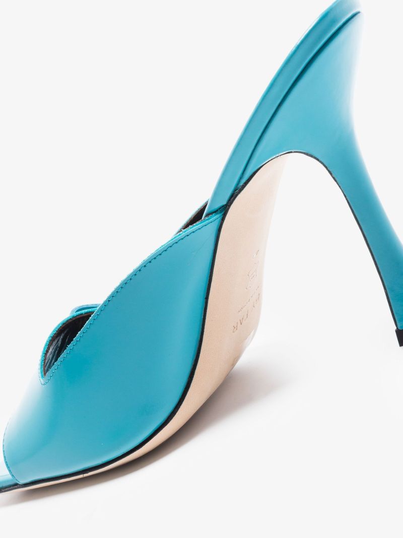 Blue Olivia 105 Leather Mules