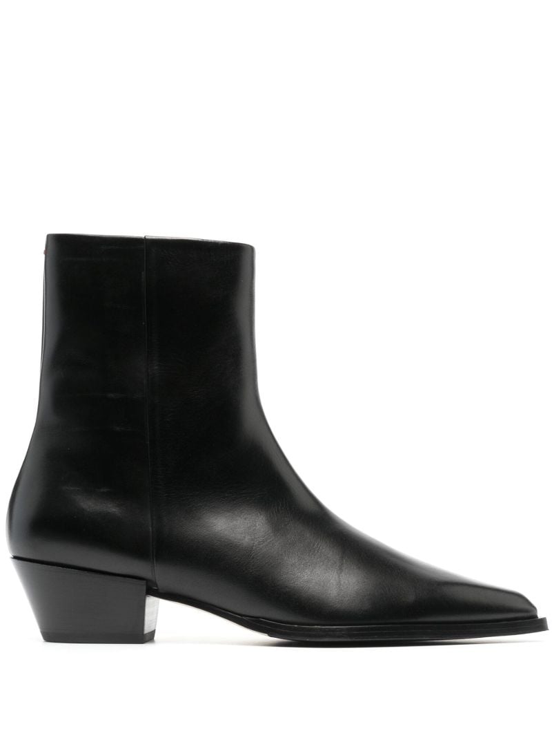 Black Ruby 40 Leather Ankle Boots