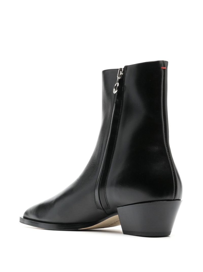 Black Ruby 40 Leather Ankle Boots