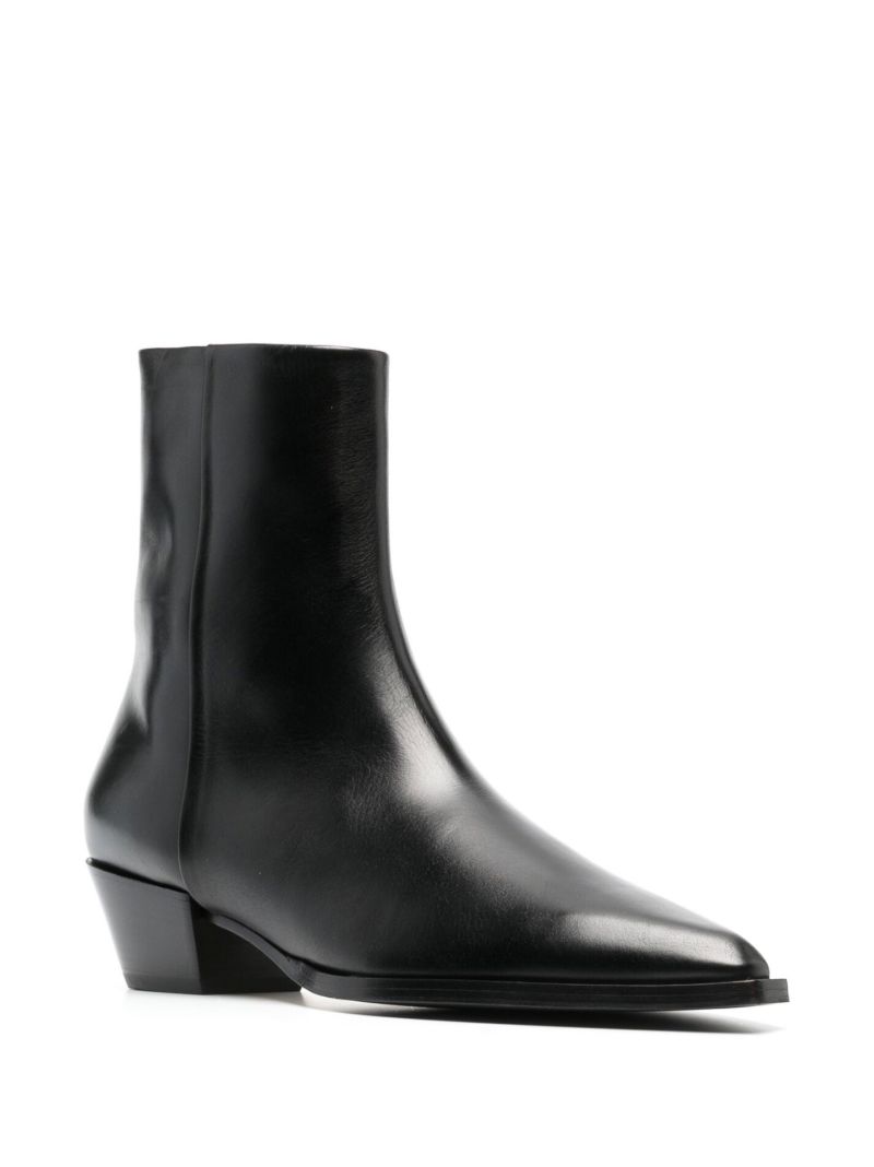 Black Ruby 40 Leather Ankle Boots