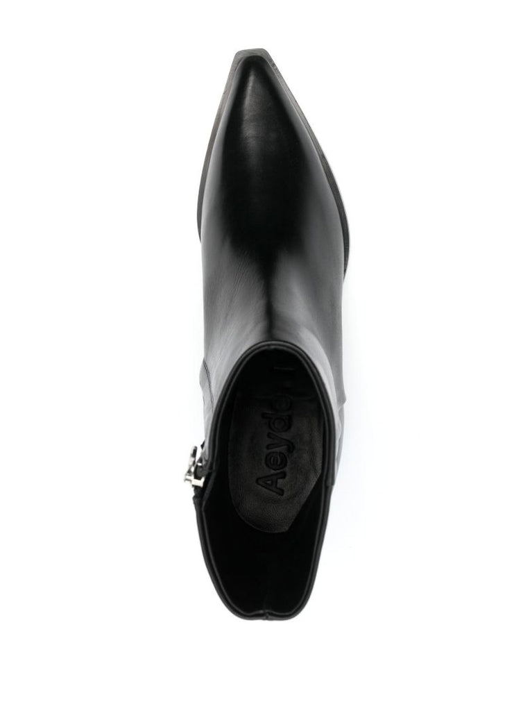 Black Ruby 40 Leather Ankle Boots