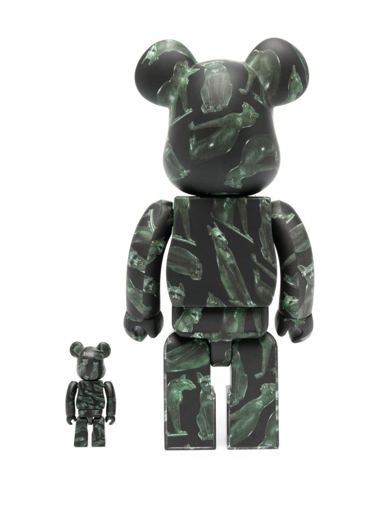 Green Be@rbrick Egypt Cat 100% and 400% Fgure Set