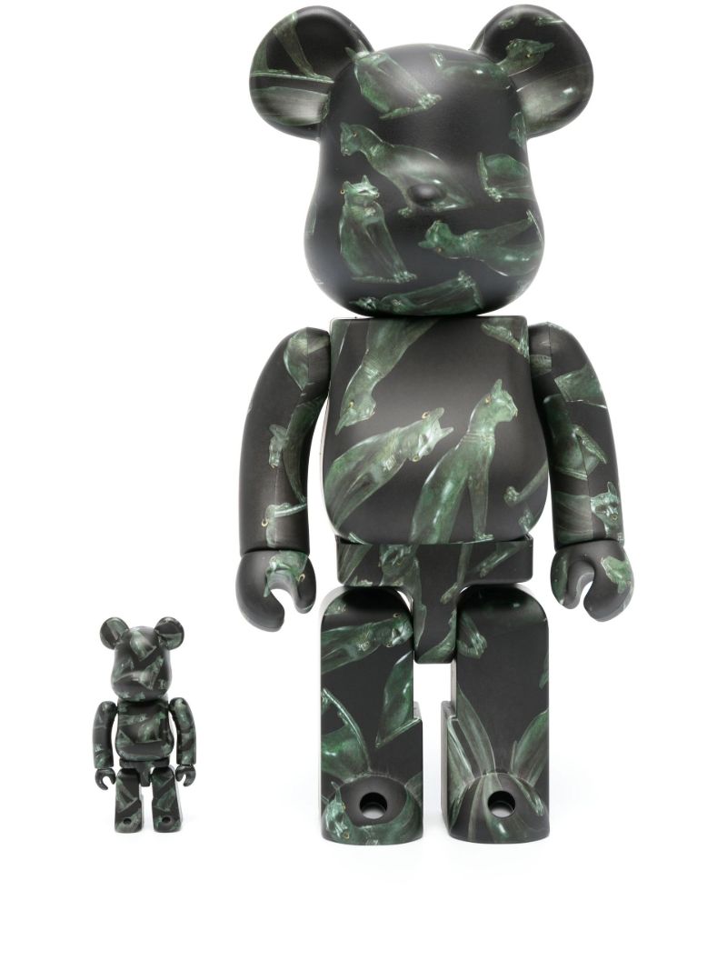Green Be@rbrick Egypt Cat 100% and 400% Fgure Set