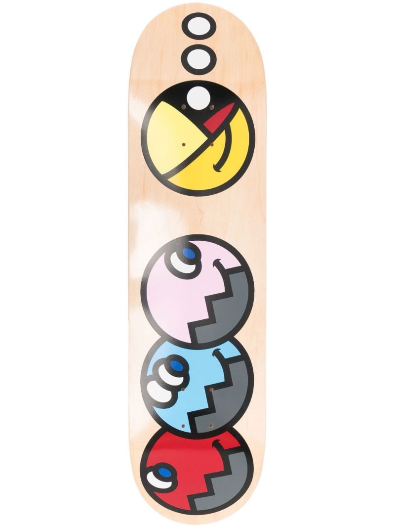Brown X Pac-man Grafflex 02 Skateboard Deck