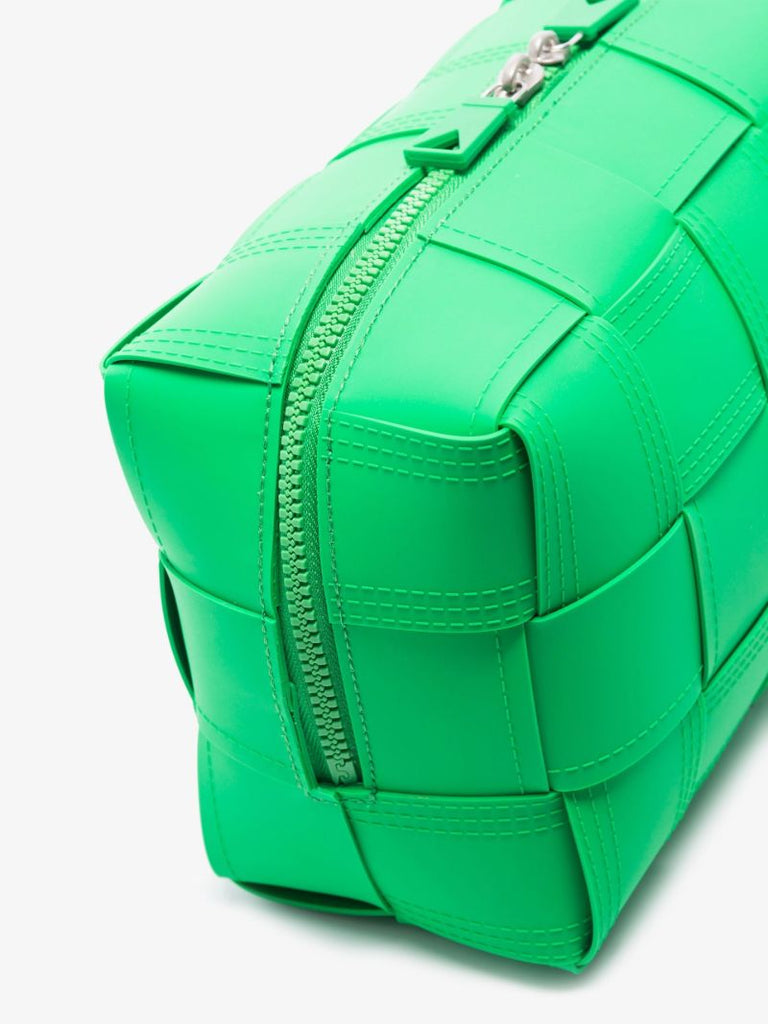 Green Intrecciato Rubber Washbag