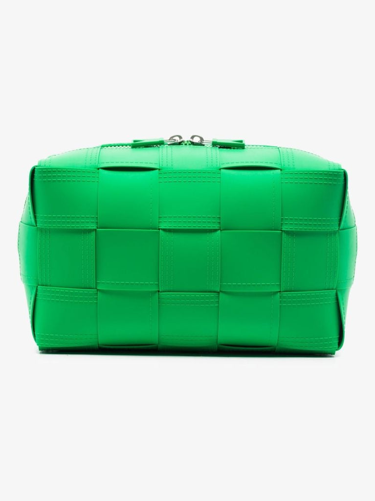 Green Intrecciato Rubber Washbag
