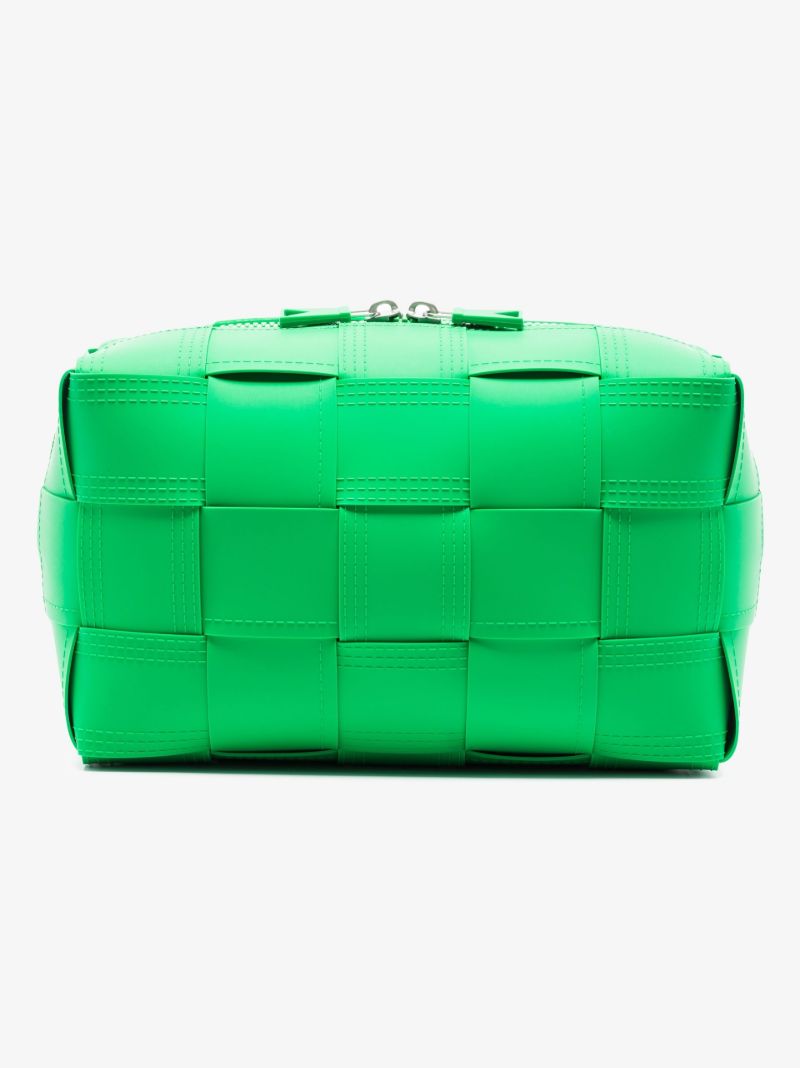 Green Intrecciato Rubber Washbag