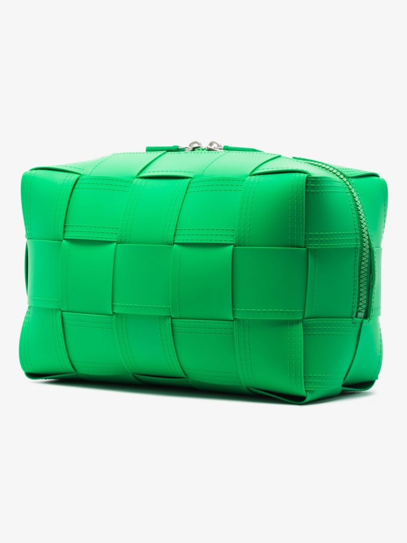 Green Intrecciato Rubber Washbag