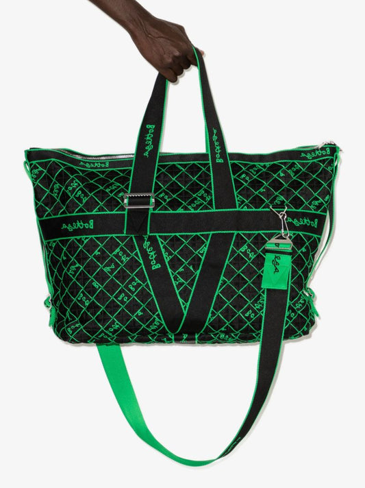 Black Webbing Logo Weekender Bag