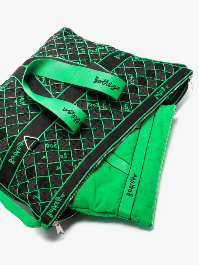 Black Webbing Logo Weekender Bag