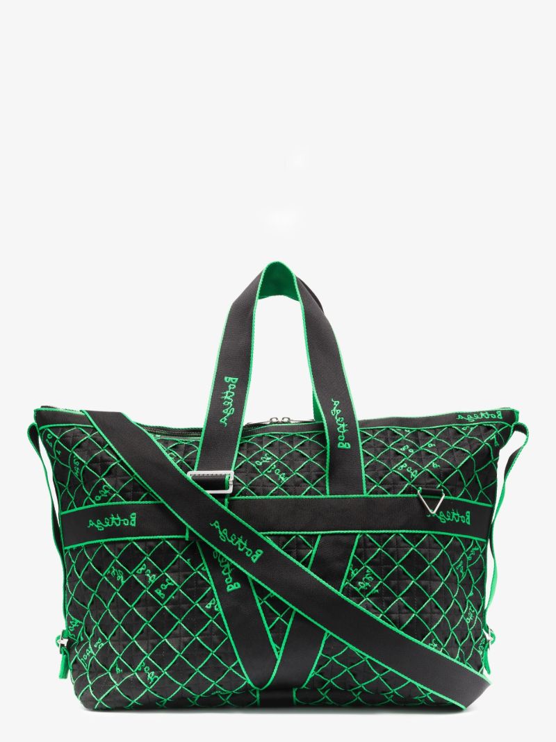 Black Webbing Logo Weekender Bag